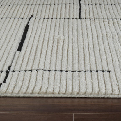 Boho Rug 4x6 High Quality Abstract White and Black Area Rug
