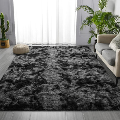 Area Rug Black Shag