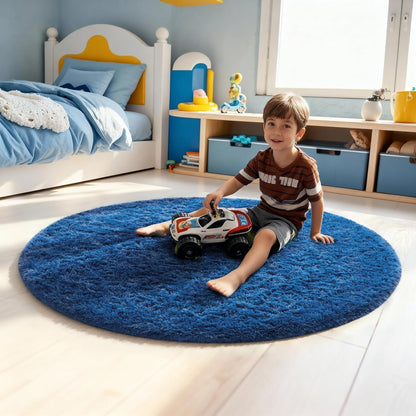 Round Fluffy Rugs Living Room & Bedroom Rug & Kids Room - rgc-00190