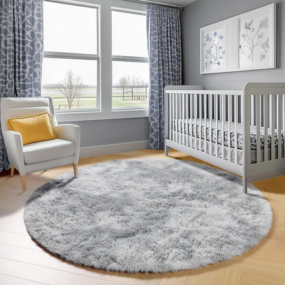 Round Fluffy Rugs Living Room & Bedroom Rug & Kids Room - rgc-00190