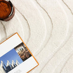 Pearl Cream Waves Washable Rug - Rugsco.ca