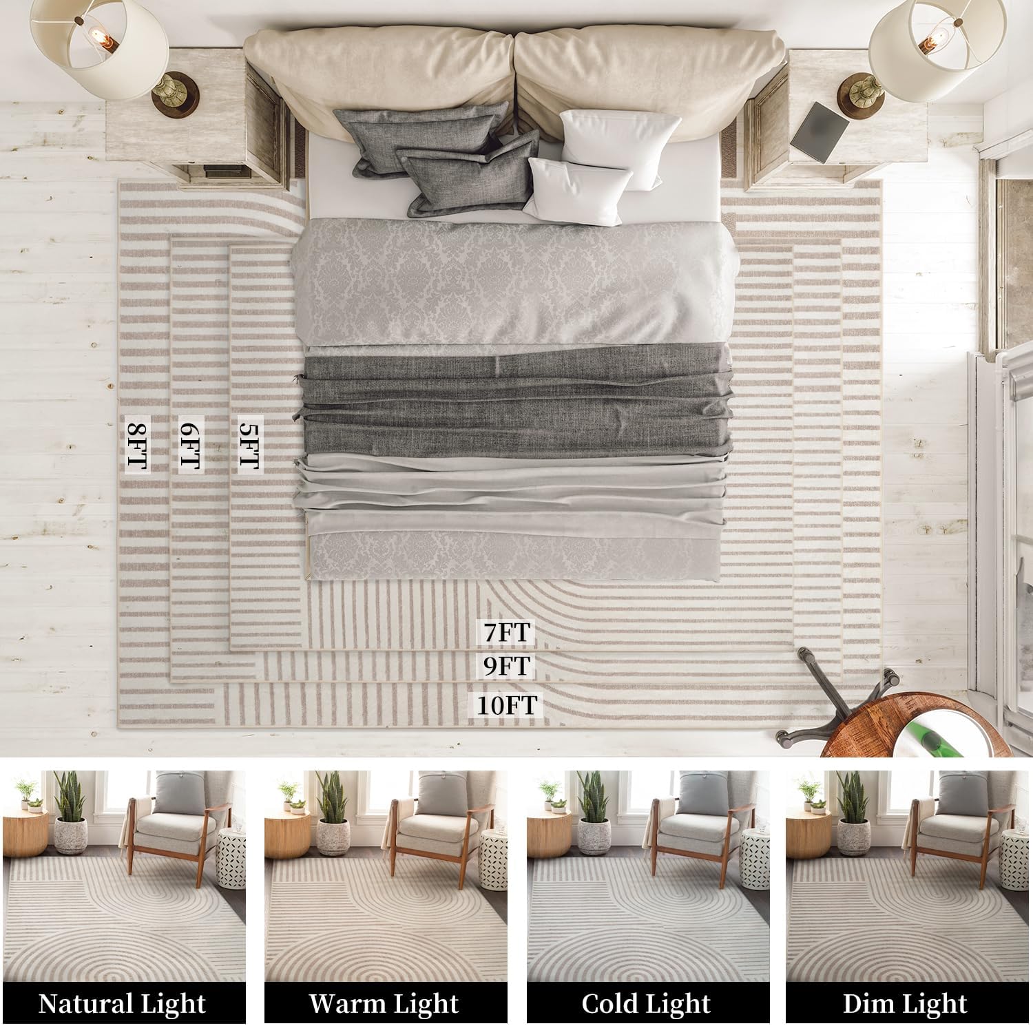 Beige Boho Rug Rusgco