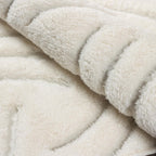 Velvet Crescent Cream Washable Rug - Rugsco.ca