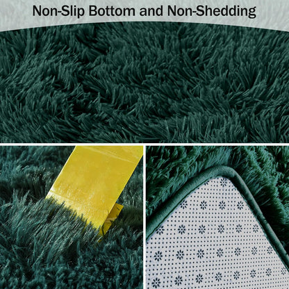 Area Rug Green Shag