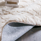 Pelo Diamond Cream Washable Rug - Rugsco.ca