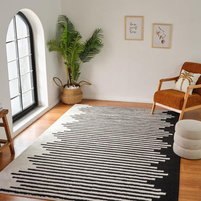 Boho Rug 4x6 High Quality Black and White Area Rug