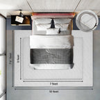 Pearl White Washable Rug - Rugsco.ca