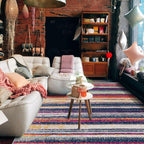 Modern Abstract Rug Orange Modern  Living Room Kitchen and Bedroom