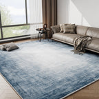 Modern Rug Blue  Abstract Non Slip Modern  Living Room Kitchen and Bedroom
