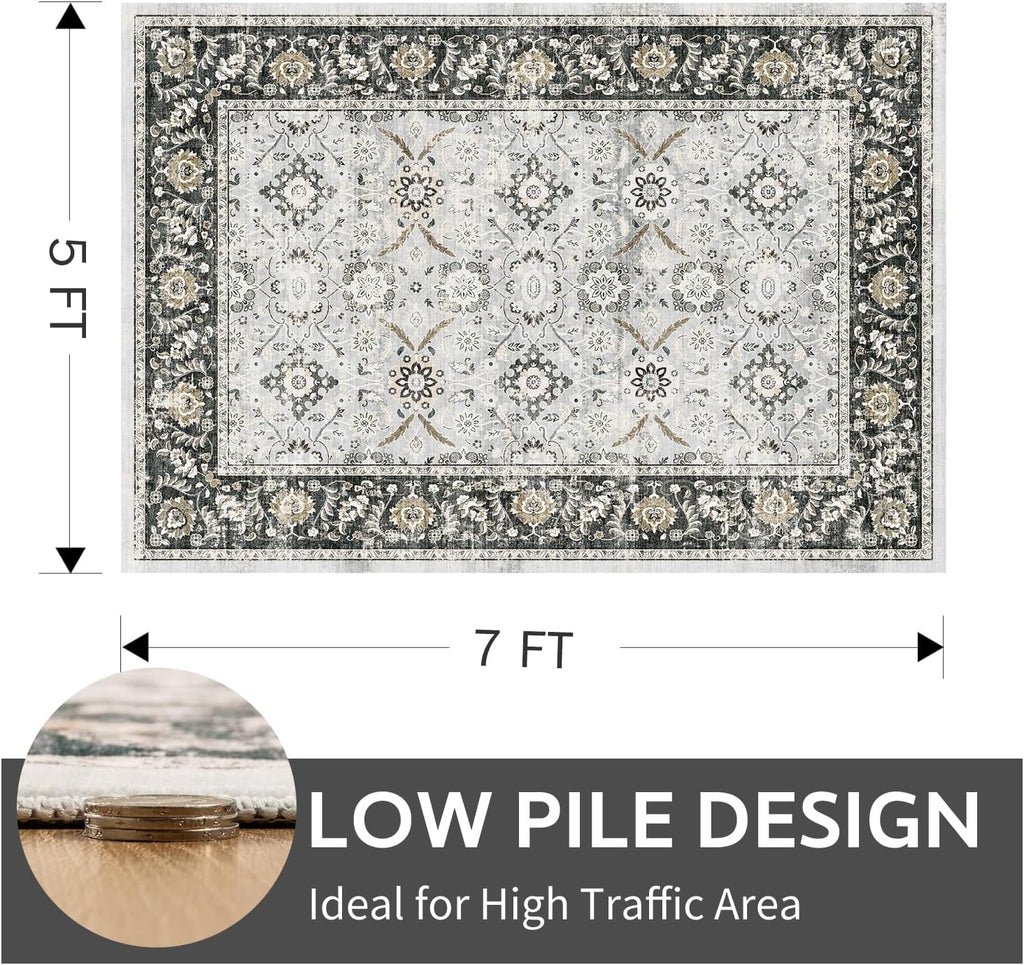 Floral Vintage Rug Living Room and Bedroom