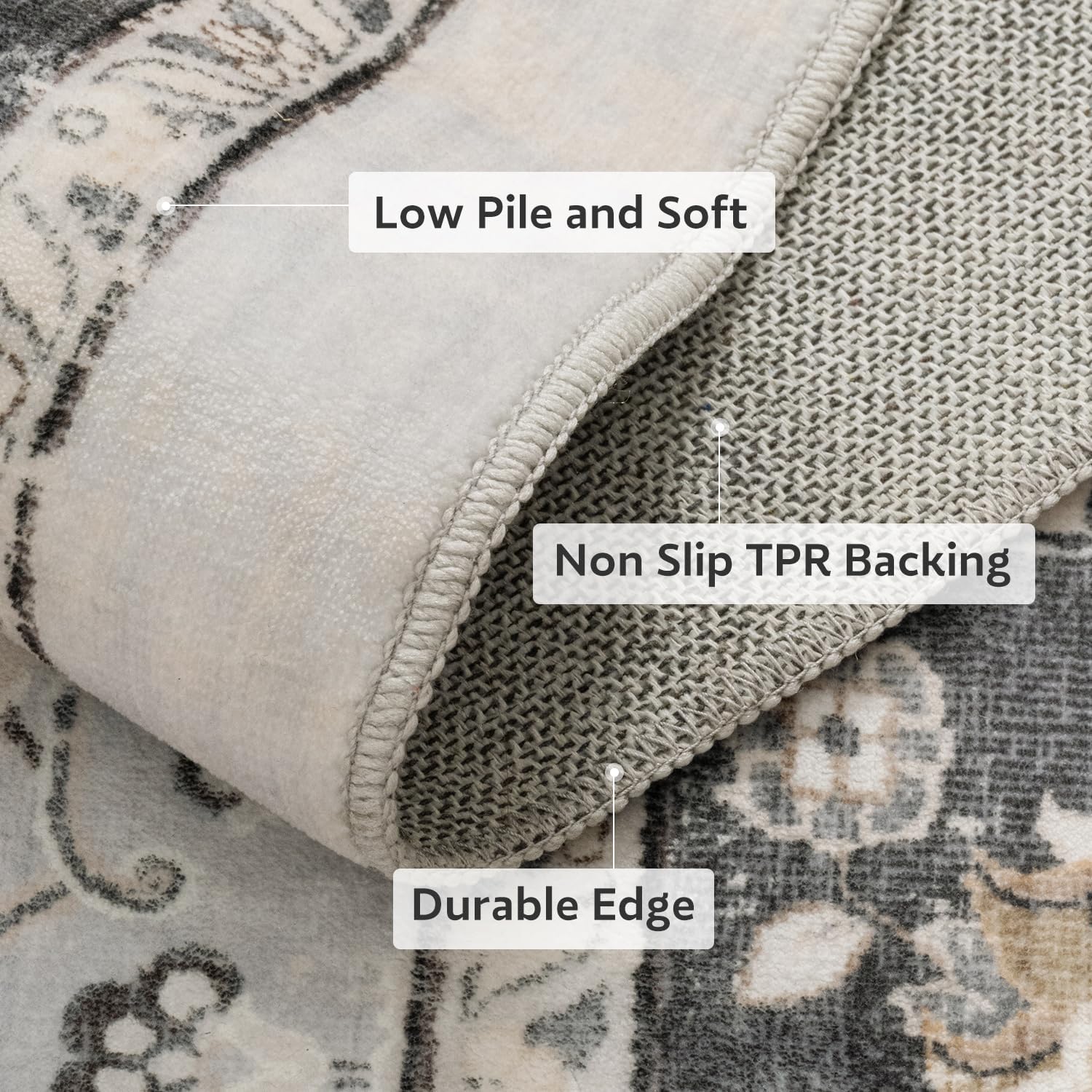 Floral Vintage Rug Living Room and Bedroom