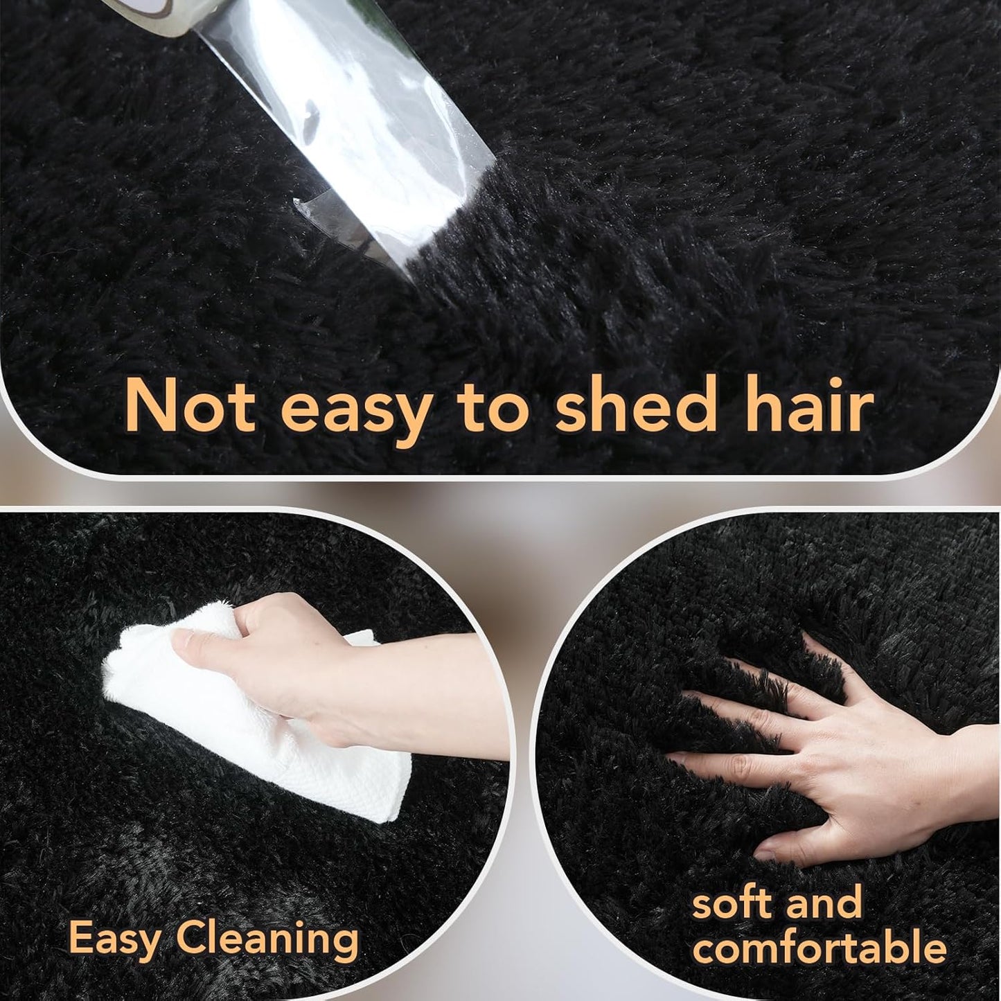 Round Fluffy Rugs Living Room & Bedroom Rug & Kids Room - rgc-00190