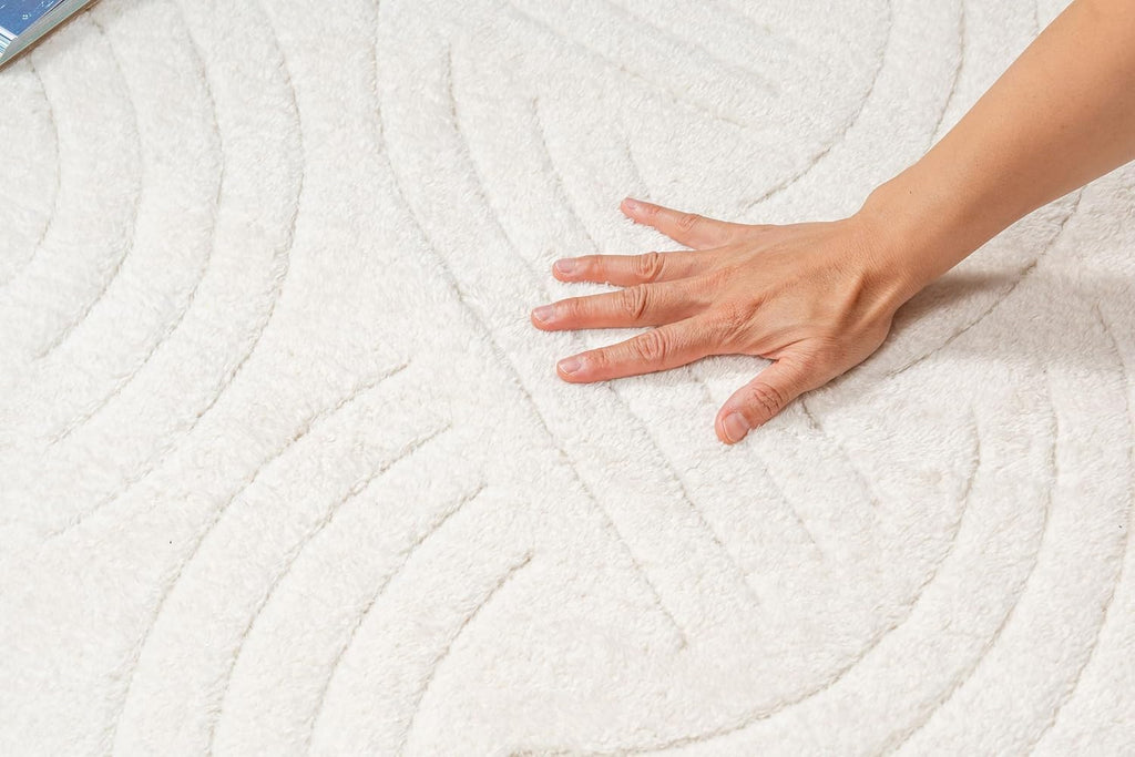 Crescent Cream Washable Rug - Rugsco.ca