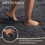Shag Rug Extra Large Soft Fluffy Washable Area Rug Black
