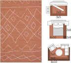 Boho Brick Red  Modern  Living Room Kitchen and Bedroom