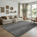 Grey Geometric Washable Rug - Rugsco.ca
