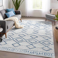Boho Grey Blue Non Slip Modern  Living Room Kitchen and Bedroom