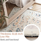 Vintage Beige Orange Rug Living Room  Kitchen and Bedroom