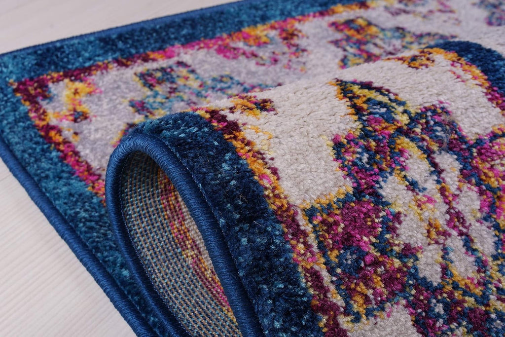 Joy Rug Collection Nazar Area Rug 5x7 Tribal Patterned Purple Multicolor  Area Carpet  