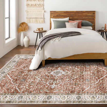 Turkish Rug Red Living Room Kitchen and Bedroom