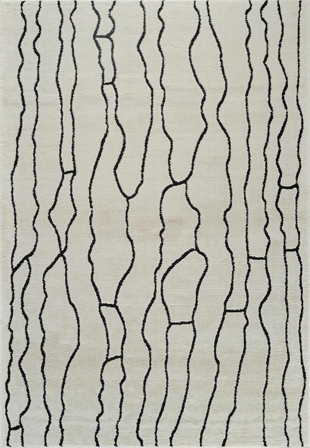 Boho Rug 4x6 High Quality White and Black Area Rug