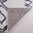 Shag Rug Boho 4x6 White and Grey Area Carpet 