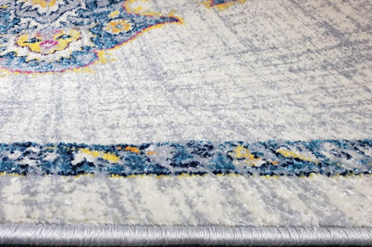 Joy Rug Collection Area Rug 5x7 Oriental Patterned Grey Blue Area Carpet 