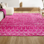 Bohemian Rug Classic 4x6 Pink and White Area Carpet