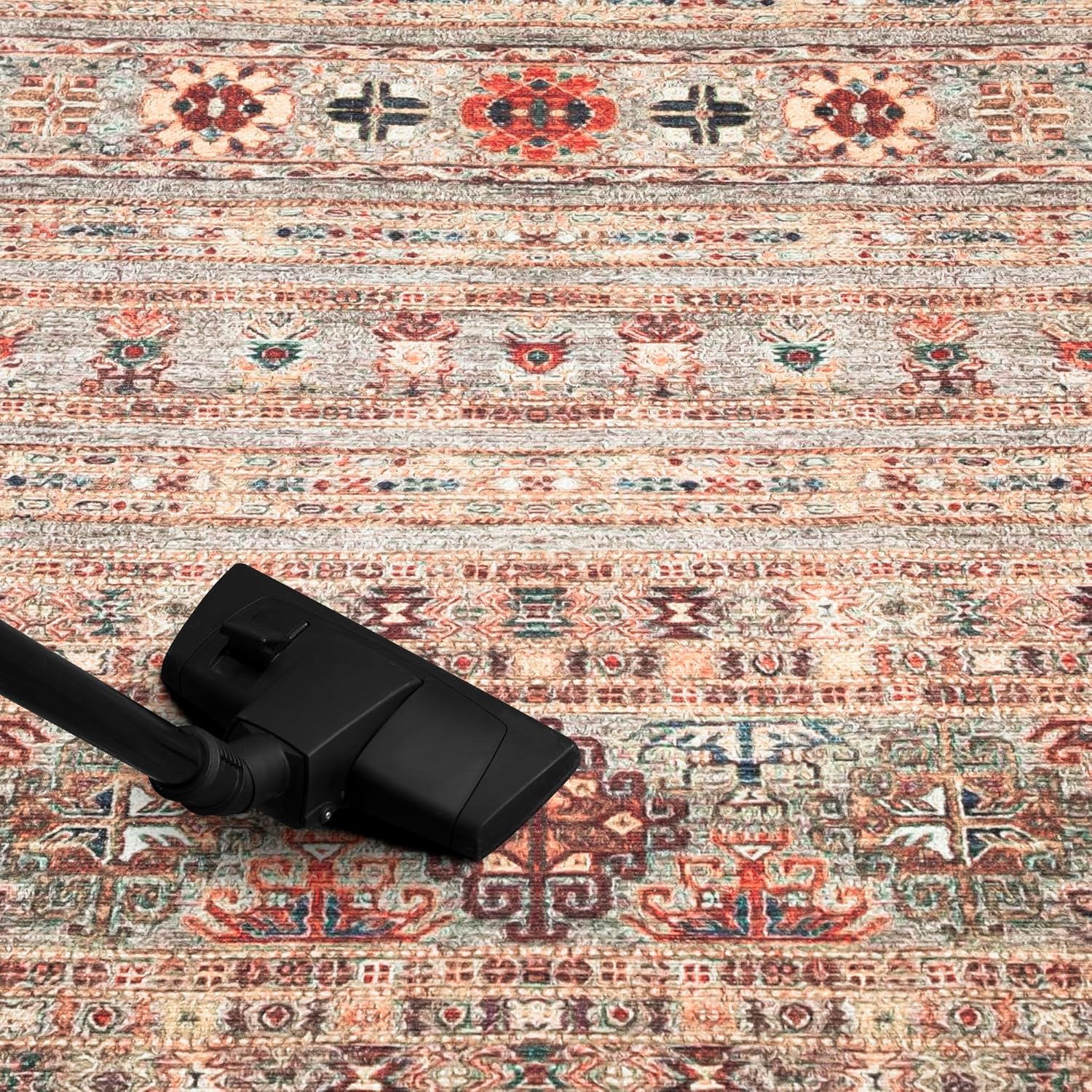 Turkish Rug Beige Brown Boho Living Room  Kitchen and Bedroom