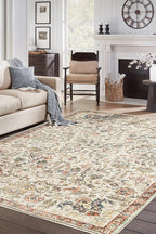 Turkish Rug Beige Brown Boho Living Room  Kitchen and Bedroom