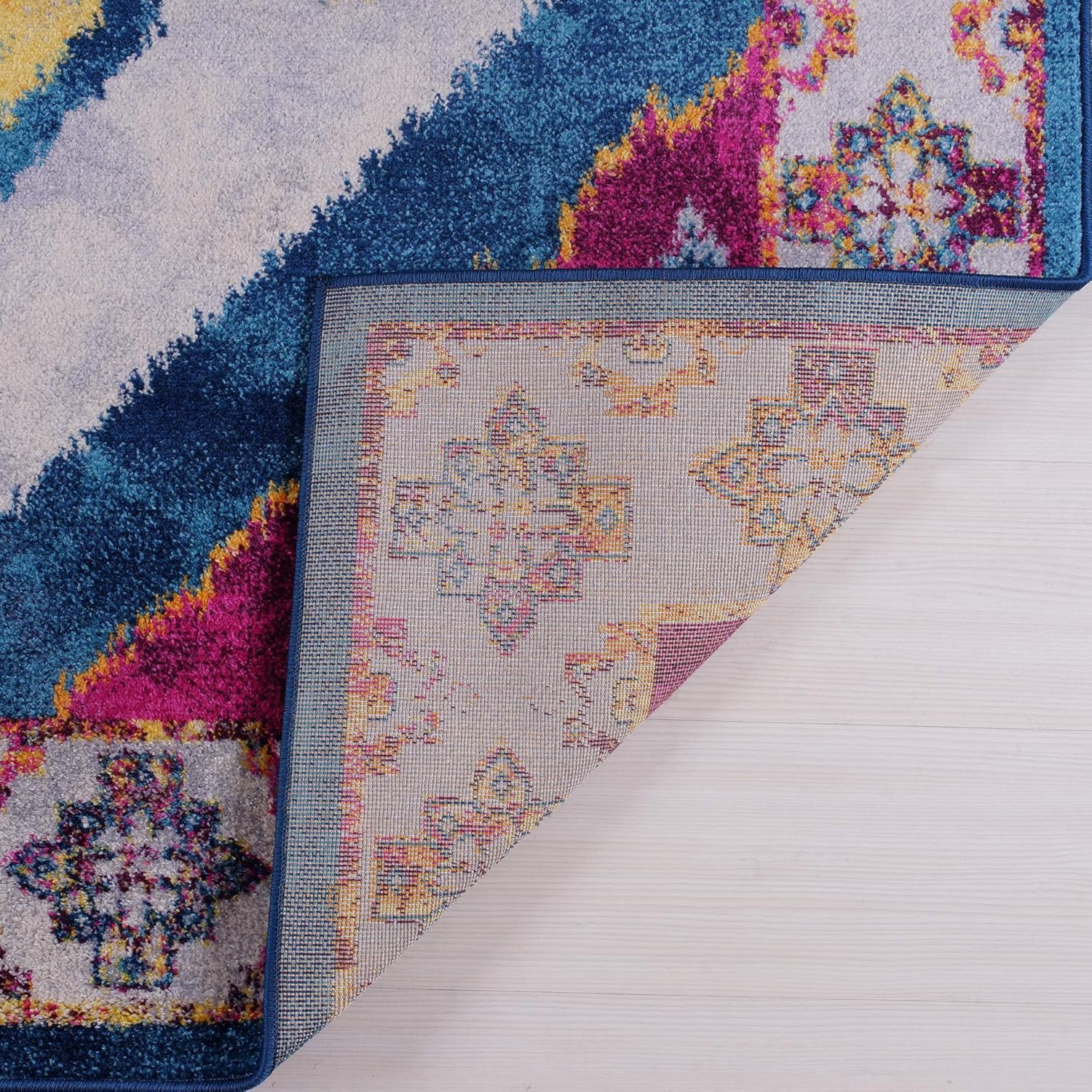 Joy Rug Collection Nazar Area Rug 5x7 Tribal Patterned Purple Multicolor  Area Carpet  