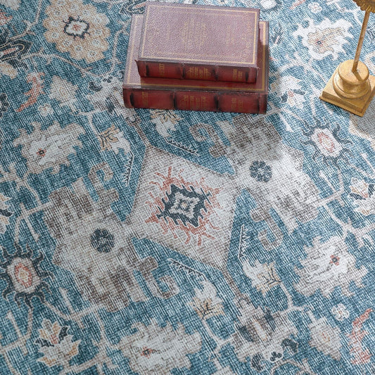 Vintage Blue Rug Living Room and Bedroom
