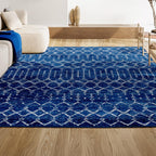 Bohemian Rug Classic 4x6 Blue and White Area Carpet