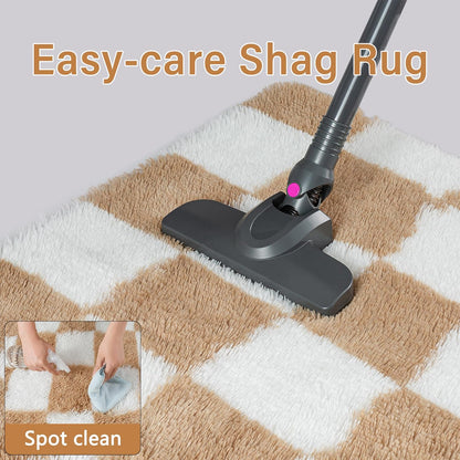 Checkerd Shag Rug