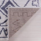 Shag Rug Boho 5x7 Traditional White and Grey Area Carpet