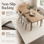 Circles Cream Washable Rug - Rugsco.ca