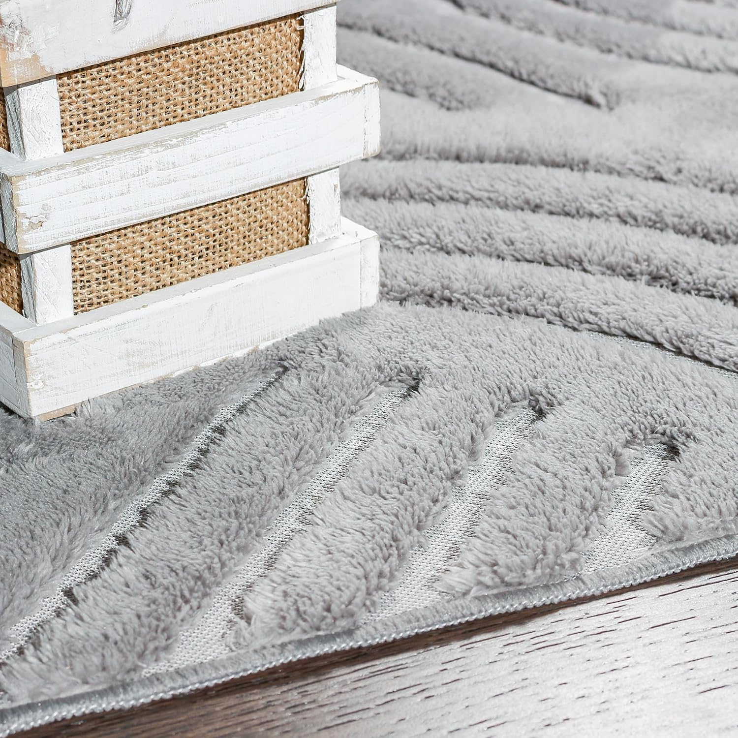 Velvet Crescent Grey Washable Rug - Rugsco.ca
