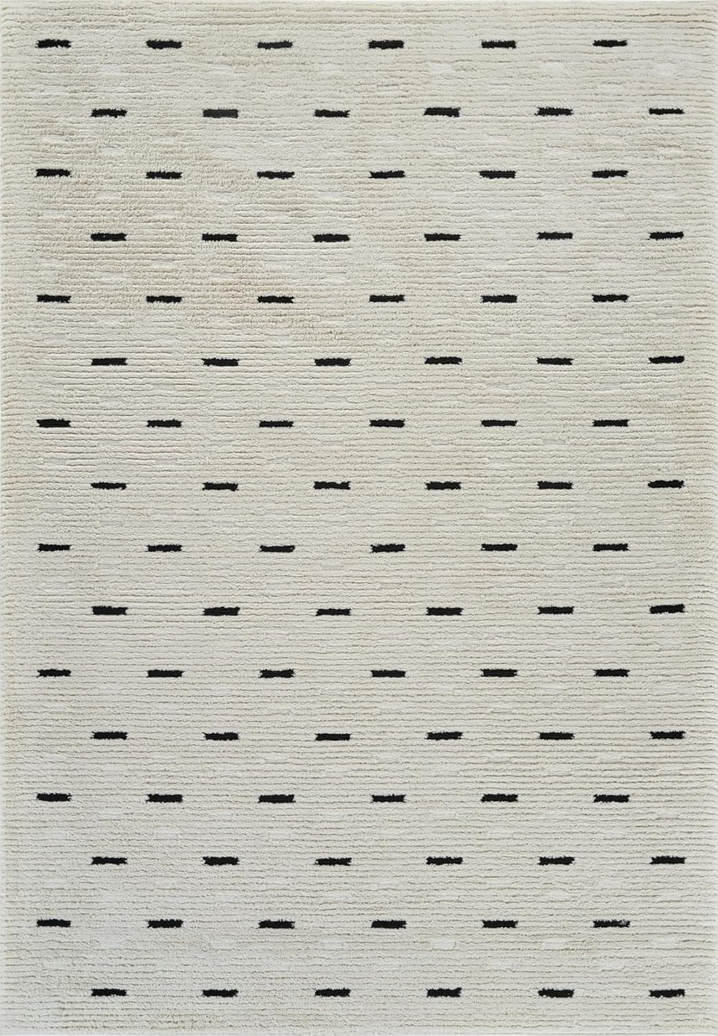 Boho Rug 4x6 High Quality Dashes White and Black Area Rug
