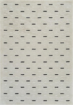 Boho Rug 4x6 High Quality Dashes White and Black Area Rug