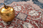 Persian Rug Traditional Patterned Red and Blue Multicolor Area Rug