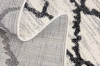 Modern Abstract Rug 4x6 White Grey Boho Modern  Living Room Kitchen and Bedroom Area Rug