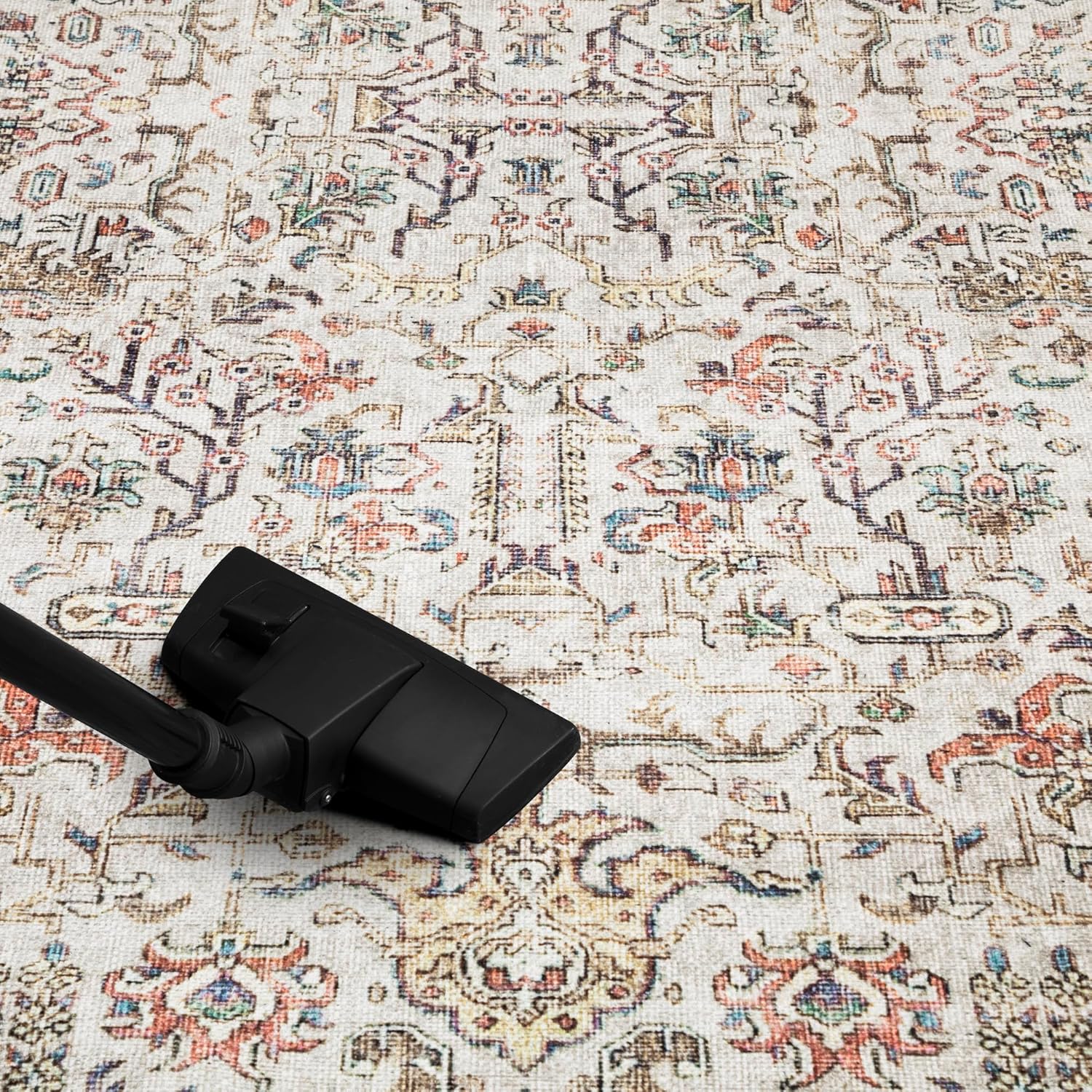 Turkish Rug Beige Brown Boho Living Room  Kitchen and Bedroom