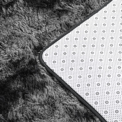 Black Shag Rug, Fluffy and Extra Soft Area Rug - rgc002