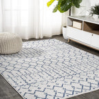Bohemian Rug Classic 4x6 White and Blue Area Carpet
