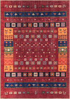 Turkish Rug Ethnic Patterned Red Boho Living Room  Kitchen and Bedroom