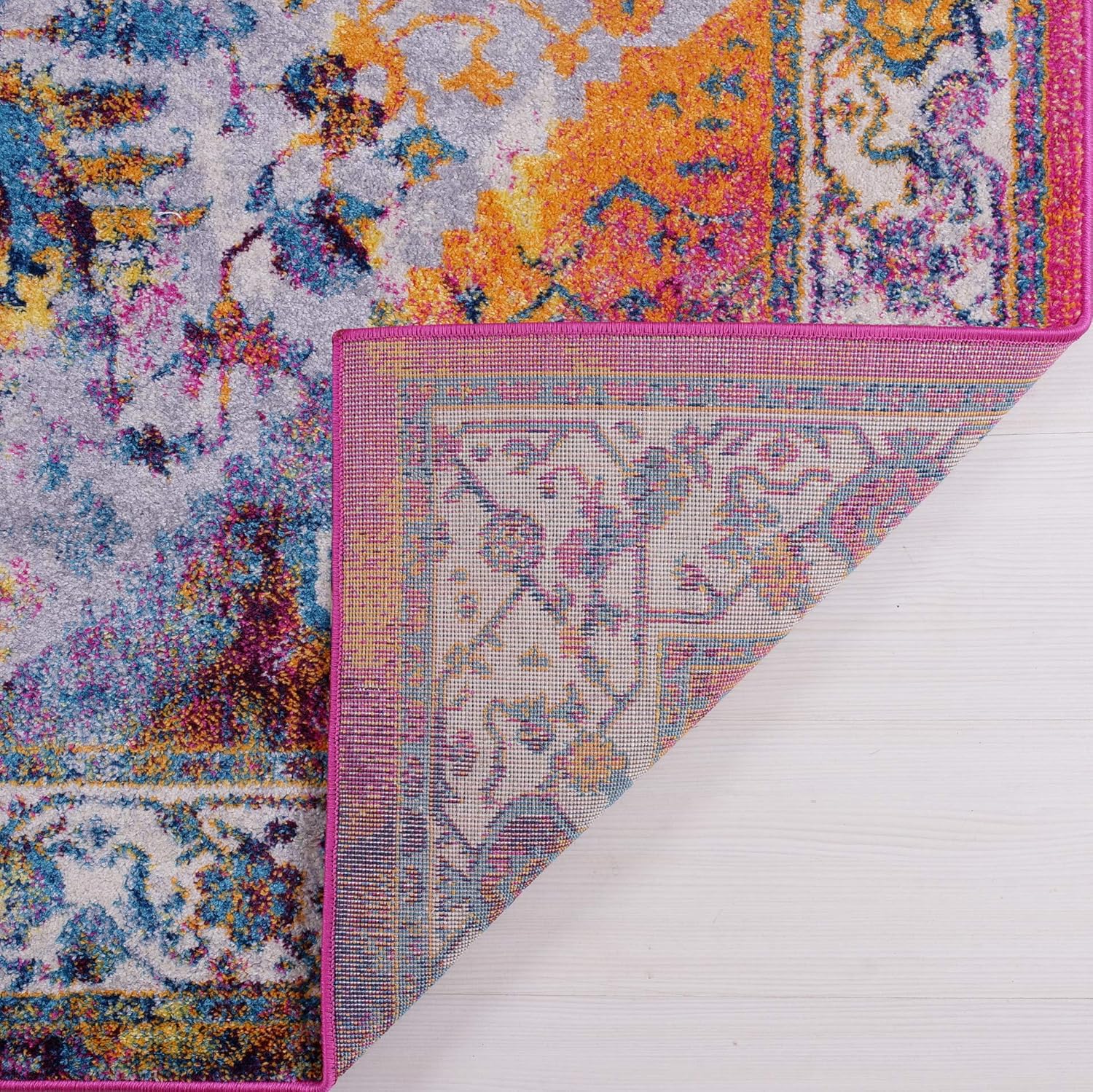 Joy Rug Collection Area Rug 5x7 Multicolor Patterned Area Carpet 
