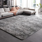 Shag Rug Large Size Cloud Grey Fluffy Machine Washable Area Rug