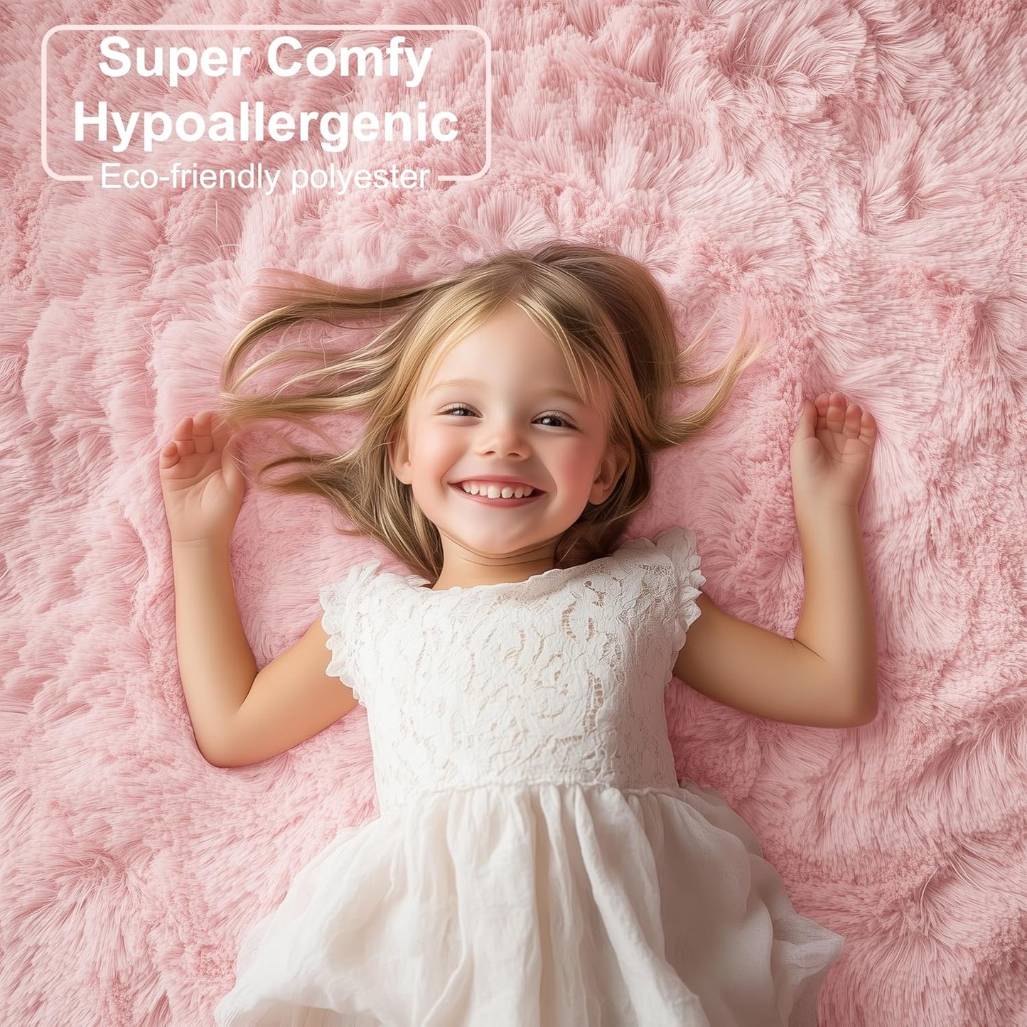 Round Fluffy Rugs Living Room & Bedroom Rug & Kids Room - rgc-00190