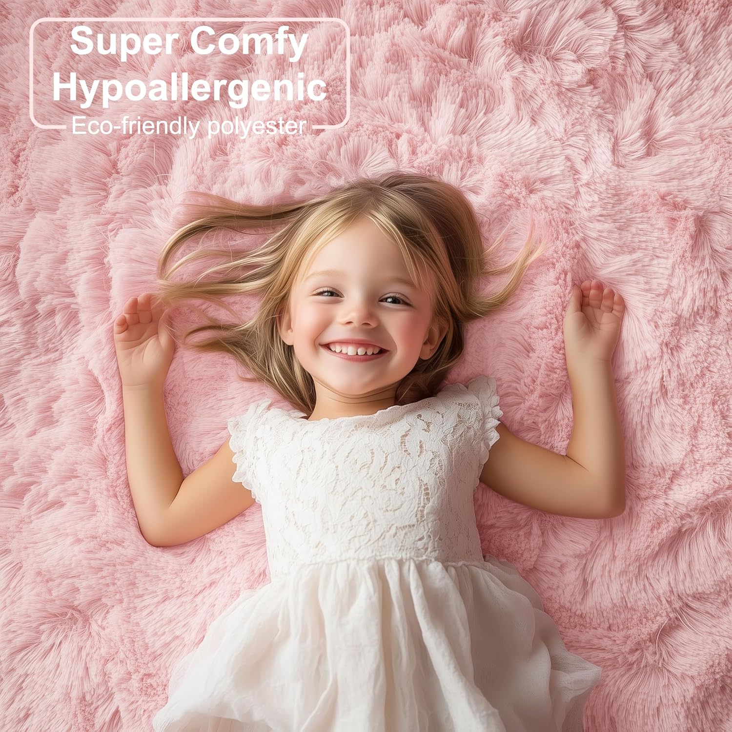 Round Fluffy Rugs Living Room & Bedroom Rug & Kids Room - rgc-00190