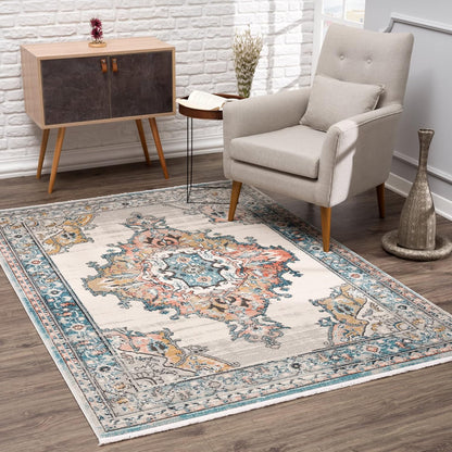 Persian Rug Traditional Patterned Multicolor Area Rug 